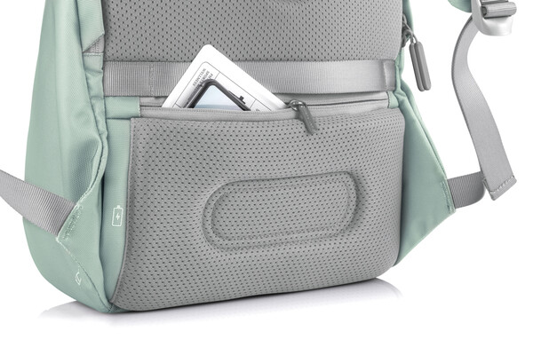 Nahrbtnik Xd Design Bobby Soft, 15,6 inch, rPET - Mint zelena / svetlo siva
