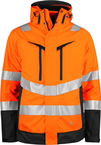 3-in-1 Safety Jacket ProJob | 6445 Jacket 3-1 - Hi Vis Orange / Black / L