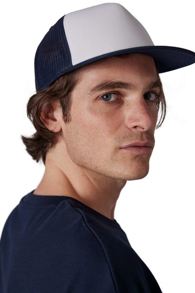 Classic Trucker Cap - 5 Panels - Navy / White / Navy