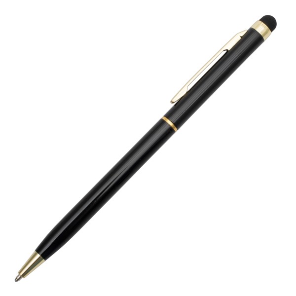 Touch Tip Gold aluminium ballpen - Black