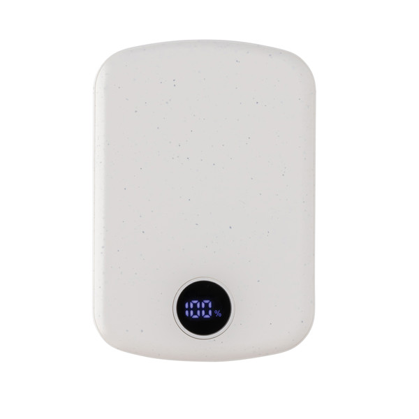 MagBoost RCS recycled plastic 5000 mah magnetic powerbank - White