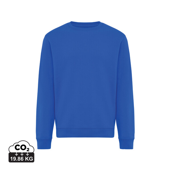 Sweater à col rond en coton recyclé IQONIQ Torla - Bleu Royal / XS
