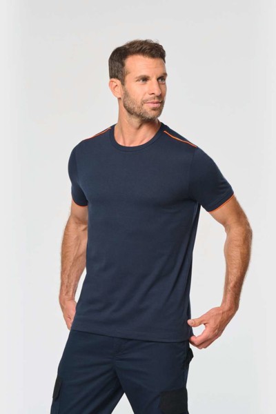 Men's Short-Sleeved Daytoday T-Shirt - Navy / Silver / L