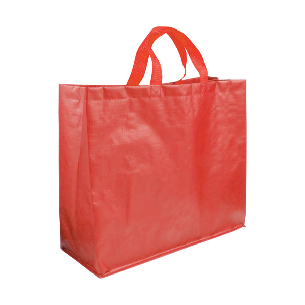 Matte Laminated 120 G/M2 Pp Shopping Bag With Gusset And Short Ribbon Handles