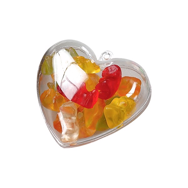 Plastic Bauble “Mini Heart” - White