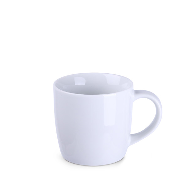 Handy porcelain mug, 85 mm diameter - White