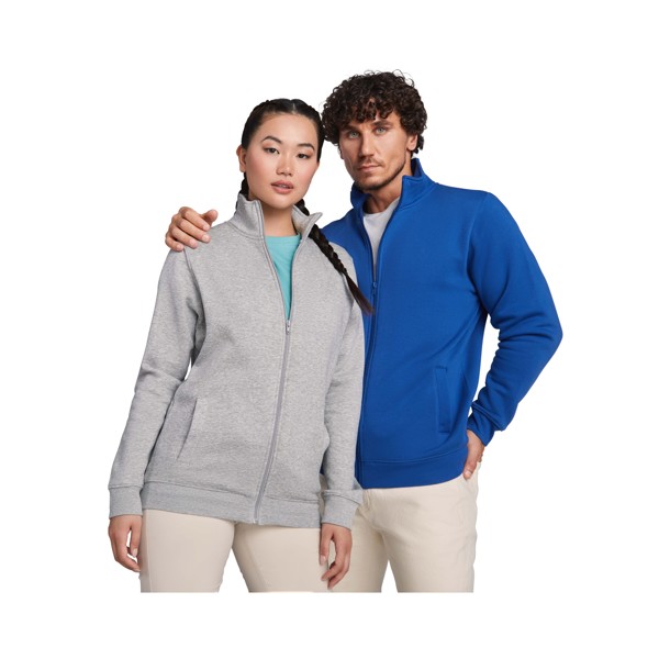 Maglione unisex con cerniera intera Ulan - Verde bottiglia / M