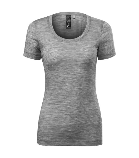 Tričko Dámské Malfini Premium® Merino Rise - Tmavě Šedý Melír / XL