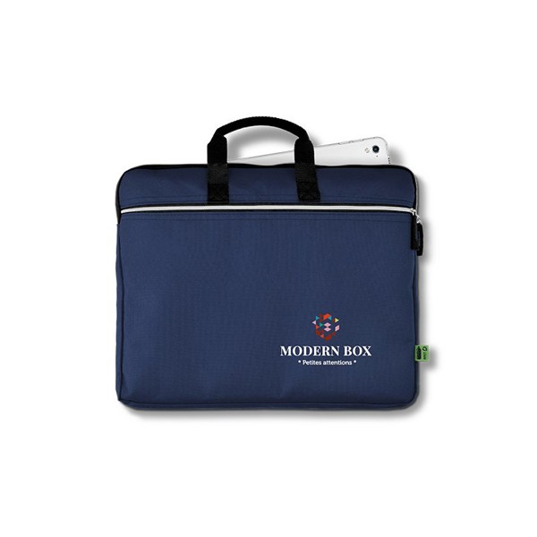 SACOCHE PORTE-DOCUMENT ET ORDINATEUR PORTABLE EN RPET - Gris