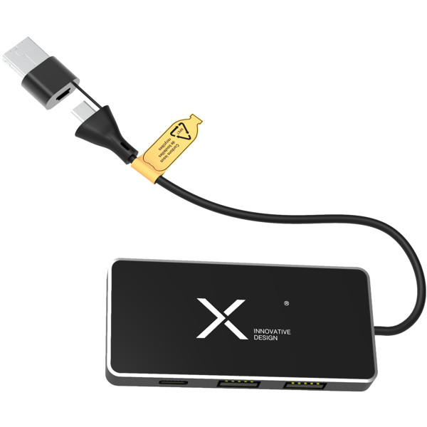 Hub USB 8 em 1 com entrada dupla e 6 portas "SCX.design H20"