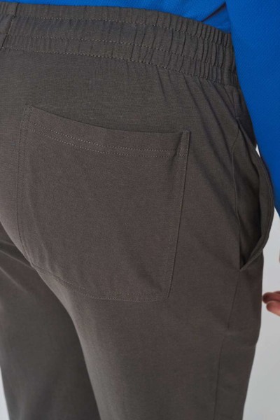 Unisex Lightweight Cotton Tracksuit Bottoms - Dark Grey / L