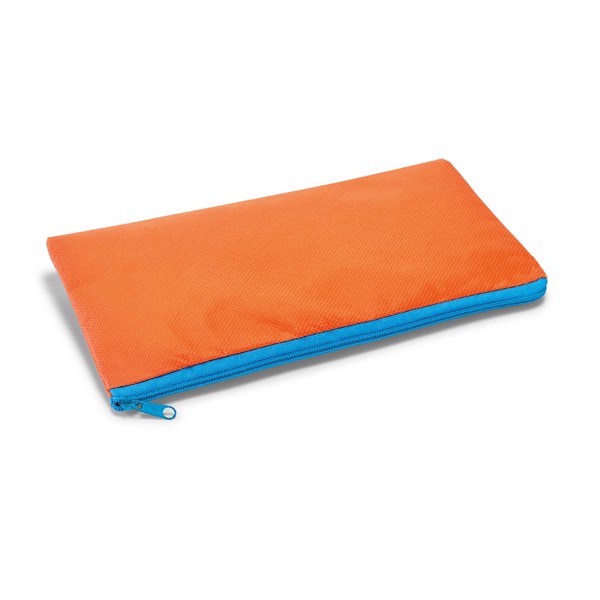 COLORIT. Non-woven pencil case with zip - Orange