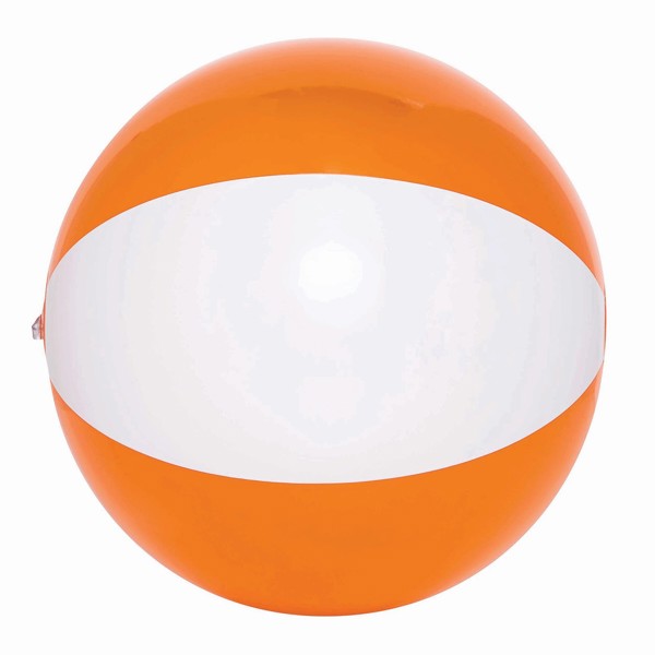 Strandball Ocean - Transparent Orange / Weiß