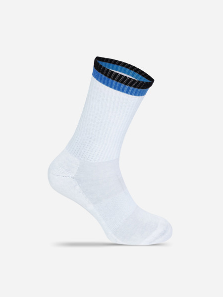 Tennis Socks Two Tone - White / Black / Blue / 42-46