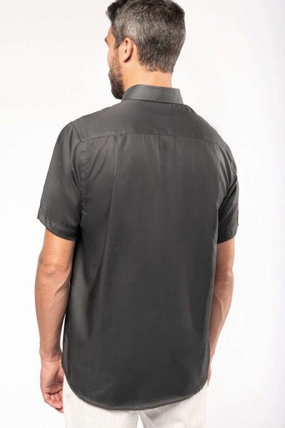 Men's Short-Sleeved Non-Iron Shirt - White / L