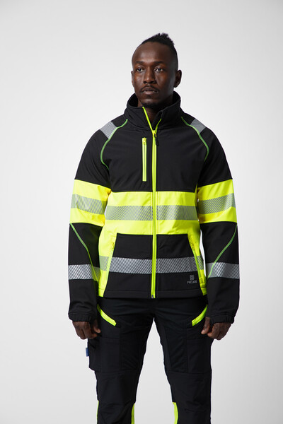 6443 SOFTSHELL JACKET HI VIZ YELLOW/BLACK S