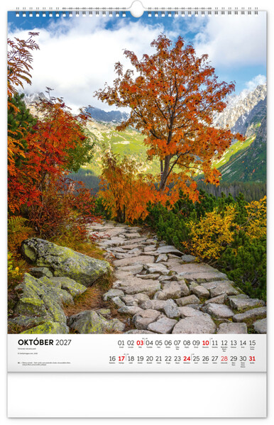 Notique Nástenný Kalendár Národné Parky Slovenska 2027, 33 x 46 cm