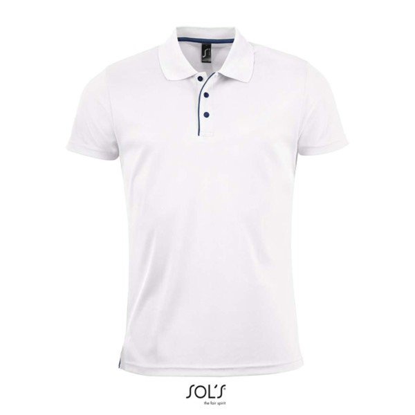 Sol's Performer Men - Sports Polo Shirt - White / M