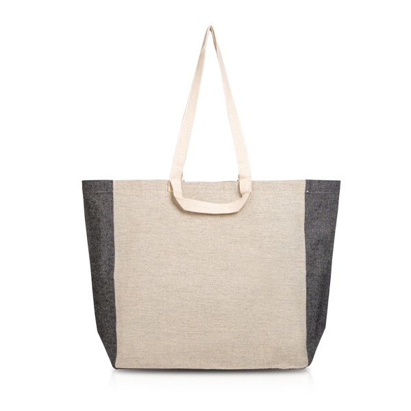 Sac En Coton Recyclé 190G/M2 Avec Côté - Noir