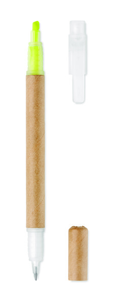 2 in 1 carton pen highlighter Duo Paper