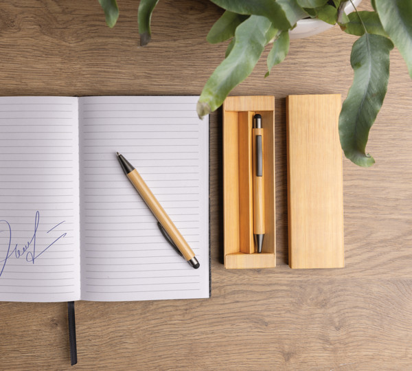 Xd Collection pen,pencil set FSC® bamboo,0.7mm lead