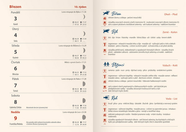 Týdenní diář Bylinkový 2027, 125x176 - B6 - bílá