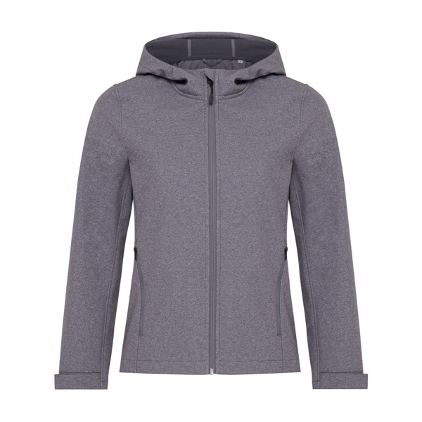 Ženska soft shell jakna Iqoniq Makalu, 300 g/m² - Heather srednje siva / L