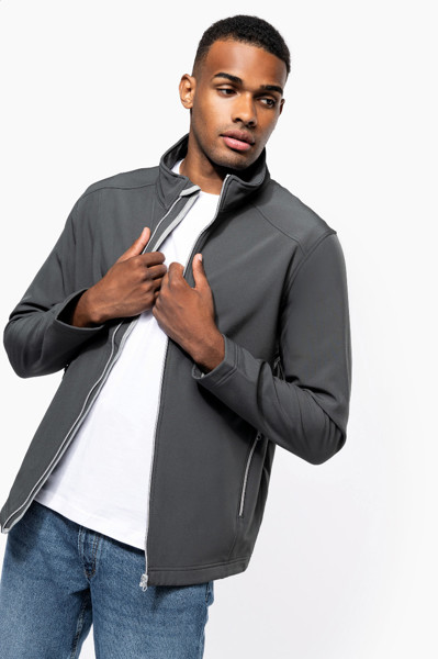 2-Layer Softshell Jacket KA424 - Dark Grey / L