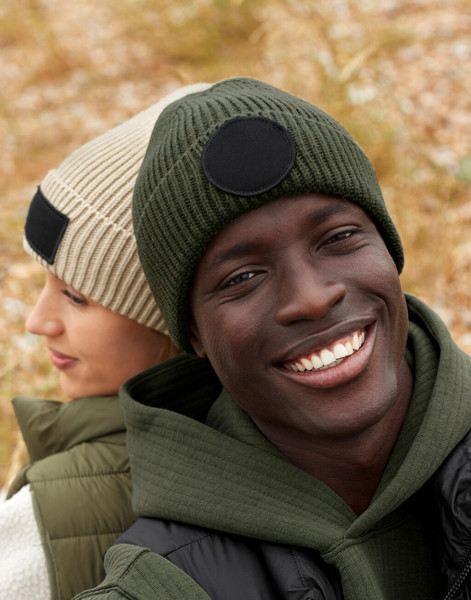 Circular Fashion Patch Beanie - Graphite Grey / Black / ONE SIZE