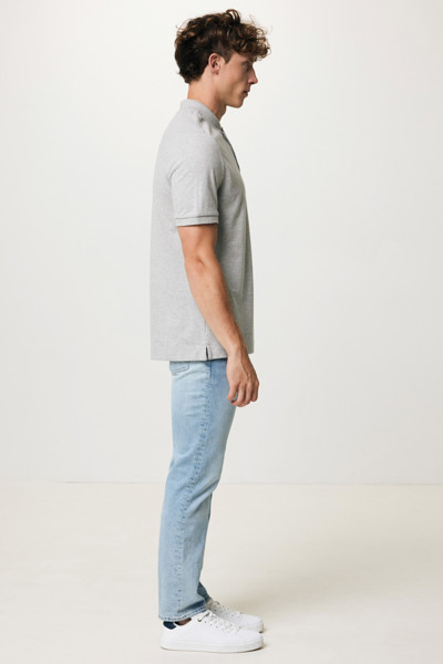 Polo en coton piqué et recyclé Iqoniq Yosemite - Heather Grey / XXL