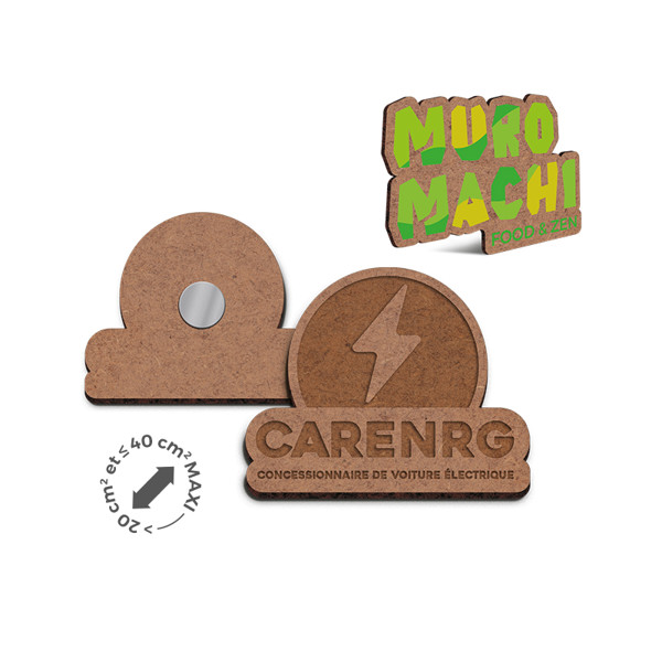 MAGNET SUR-MESURE MDF EP 3 mm AVEC AIMANT NÉODYME AU DOS (40cm2maxi) - Echantillon