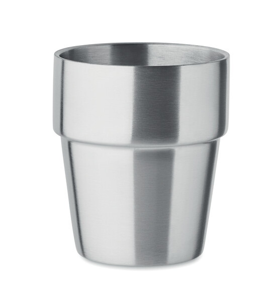 Double wall tumbler 250 ml Acerito - Matt Silver