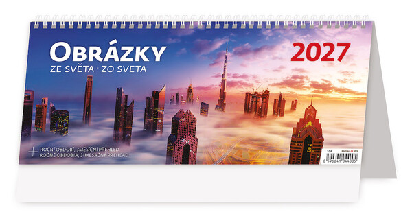 Plánovací stolní kalendář Obrázky ze světa 2027