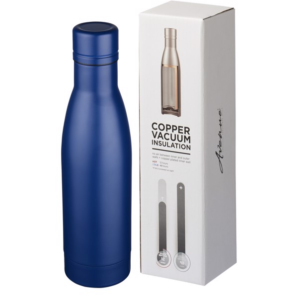 Bouteille isotherme Vasa sous vide avec couche de cuivre de 500 ml - Bleu