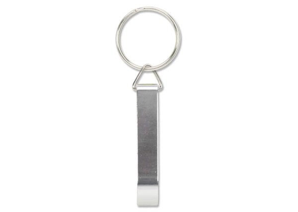 Keyring with bottle opener - Silver