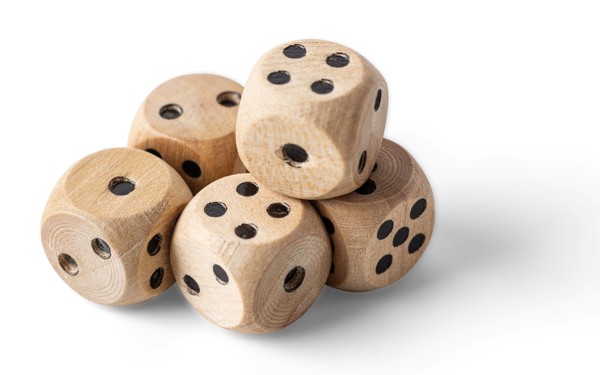 Beech wooden dice set Celine