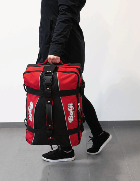 Trolley travel bag BoGi S BOGI S - black / red