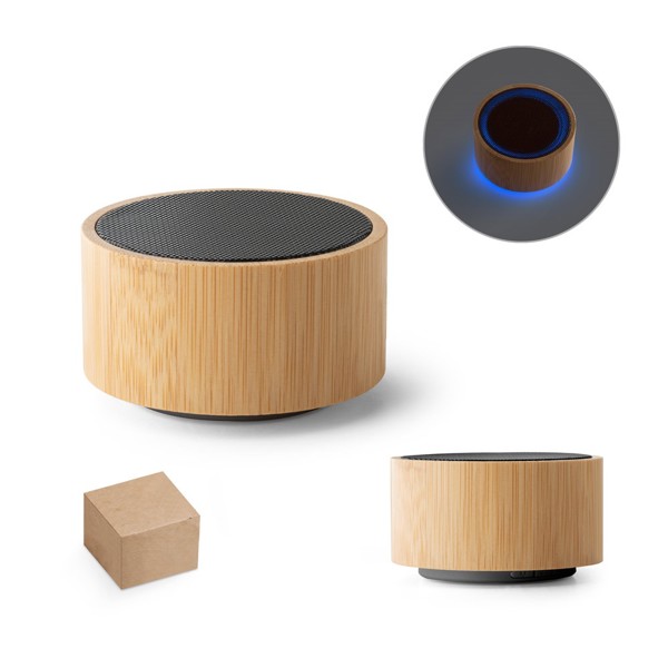 ARBER. Enceinte portable 3W avec autonomie de 2h en bambou et ABS