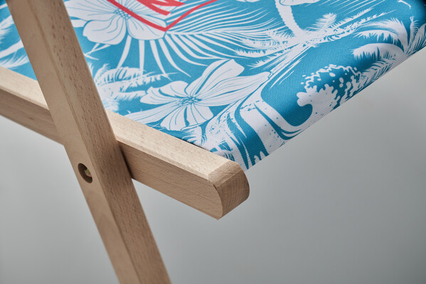 Deck chair with armrests & removable cover (EN581 Certified) - Full colour