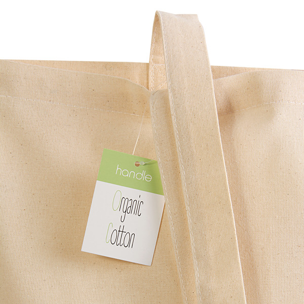 140 G/M2 Organic Cotton Shopping Bag, Long Handles