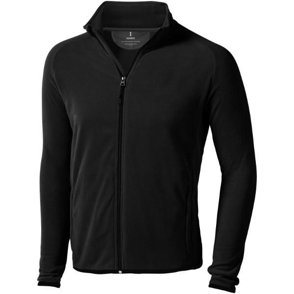 Brossard men's full zip fleece jacket - Solid black / L