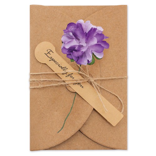 VINTAGE DRIED FLOWERS CARDS (PACK OF 10)