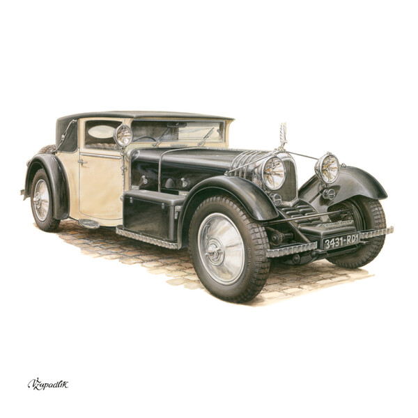 Notique Poznámkový Kalendář Classic Cars – Václav Zapadlík 2027, Plastic Free, 30 x 30 cm