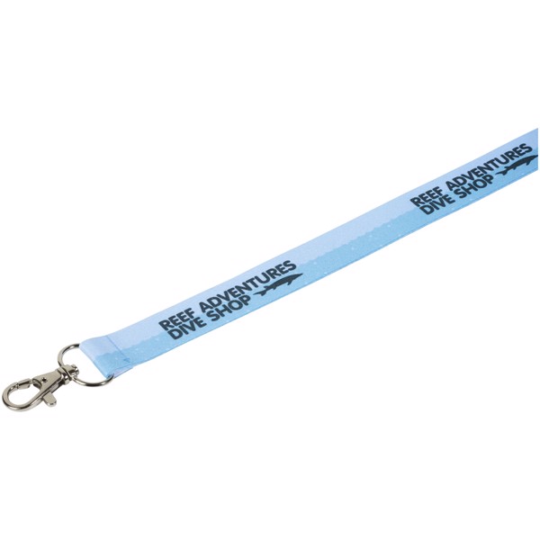 Luka vollfarbig bedrucktes Lanyard - einseitig - weiss / 10mm