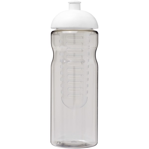 Garrafa desportiva e infusor com tampa Dome de 650 ml H2O Base® - Transparente / Branco