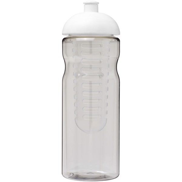 Bidon et infuseur H2O Active® Base 650ml avec couvercle dôme - Translucide / Blanc