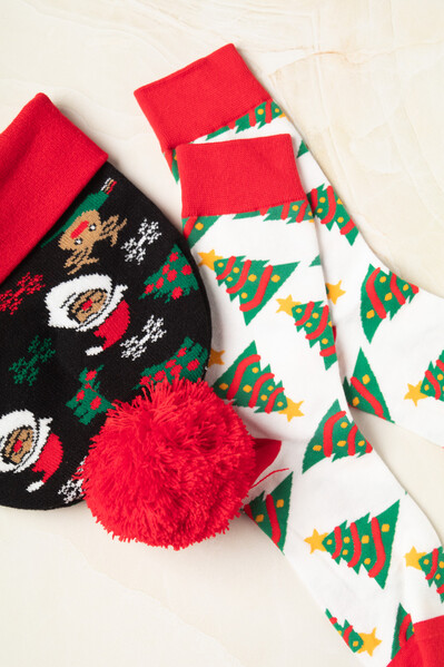 Weihnachts-Mütze Morkved - Mehrfarbig
