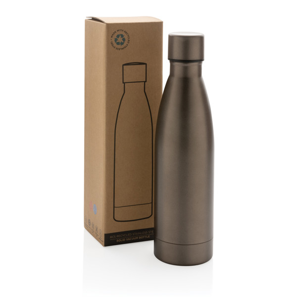 Celobarevná termo lahev z RCS recyklované oceli 500ml - Hnědá