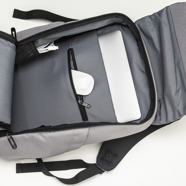 Laptop Backpack (15) In Recycled 600D Jacquard Polyester (R-Pet Inner Lining) - Grey
