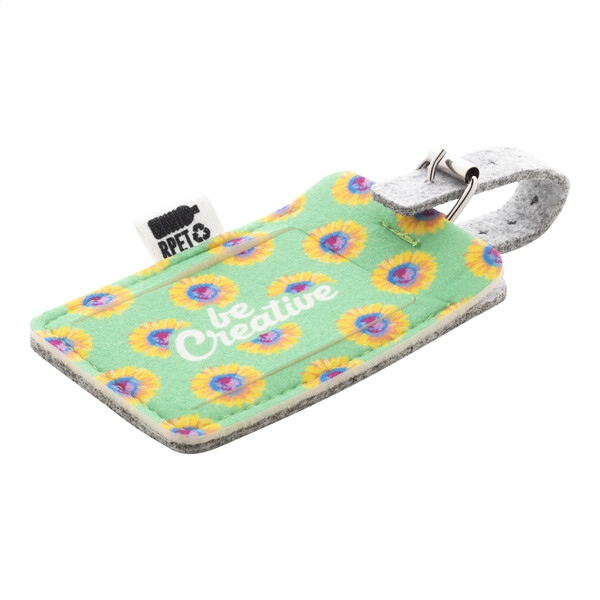 Étiquette de bagage RPET personnalisable CreaFelt Tag